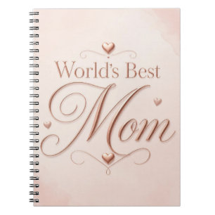 Cuaderno Tipografía de Rosa Dorada Elegante 'La Mejor Mamá 