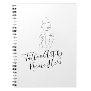 Cuaderno tipografía de script de estudio de arte de tatuaje