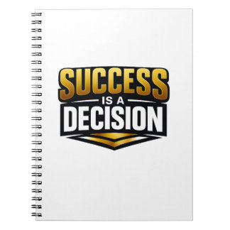 Cuaderno Tipografía de Success Gold sobre negro