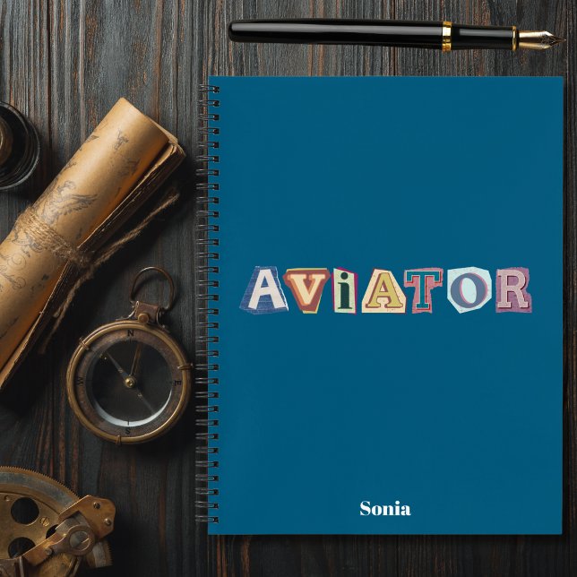 Cuaderno Tipografía del aviador, diversión, frescura, aviac (Subido por el creador)
