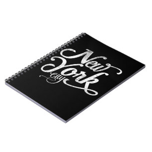 Cuaderno Tipografía del vintage de New York City