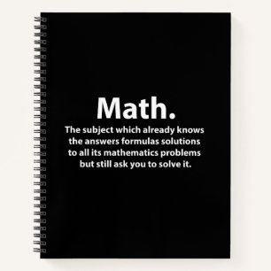 Cuaderno Tipografía Divertida de Matemáticas