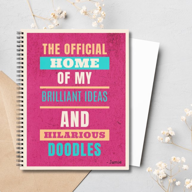 Cuaderno Tipografía divertida personalizada de dibujos manu (Subido por el creador)