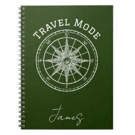 Cuaderno Tipografía en modo de viaje,brújula vintage,Minima