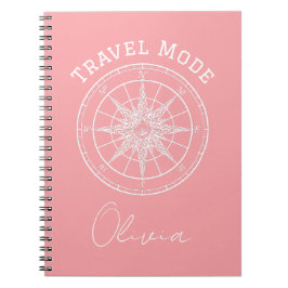 Cuaderno Tipografía en modo de viaje,brújula vintage,Minima