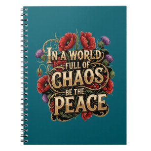 Cuaderno Tipografía Floral Vintage Paz