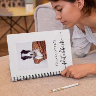Cuaderno Tipografía fotográfica de mascota de perro persona