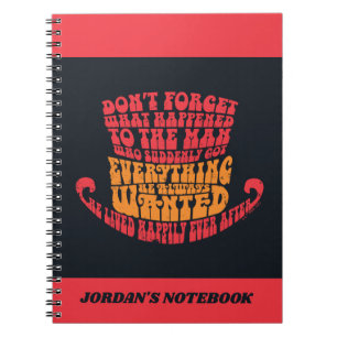 Cuaderno Tipografía Gorra de Willy Wonka