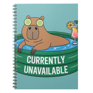 Cuaderno Tipografía Gráfica de Relajación en Piscina de Car