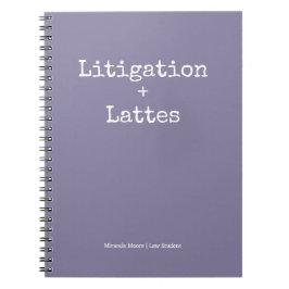 Cuaderno Tipografía Latte Estudio Ley Estudiante Moderno La