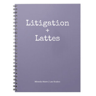 Cuaderno Tipografía Latte Estudio Ley Estudiante Moderno La