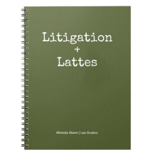 Cuaderno Tipografía Latte Estudio Ley Estudiante Moderno Ol