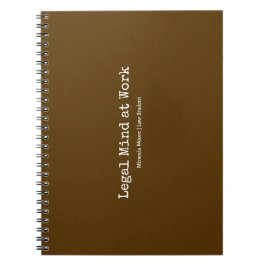 Cuaderno Tipografía Mentalidad Legal Estudiante de Derecho