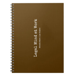 Cuaderno Tipografía Mentalidad Legal Estudiante de Derecho 
