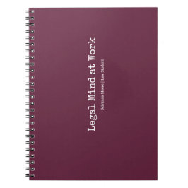Cuaderno Tipografía Mente Legal Estudiante de Derecho Burgu