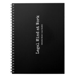 Cuaderno Tipografía Mente Legal Estudiante de Derecho Tende