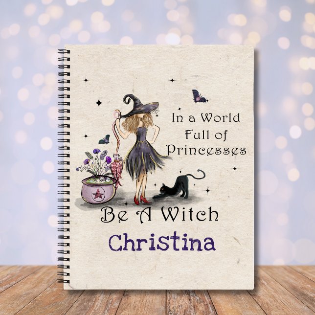 Cuaderno Tipografía Mística Caprichosa Sé una Bruja Cita (Subido por el creador)