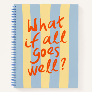 Cuaderno Tipografía moderna colorida cita inspiradora