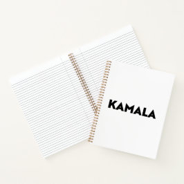 Cuaderno Tipografía moderna de Kamala blanco minimalista