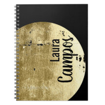 Tipografía moderna de la Luna de Oro y Negro