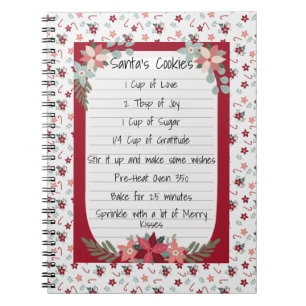 Cuaderno Tipografía moderna Navidades de la receta de Whims