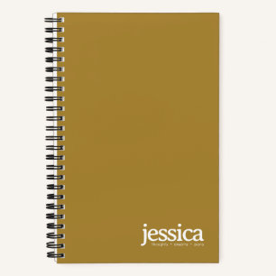 Cuaderno Tipografía moderna redondeada en oro