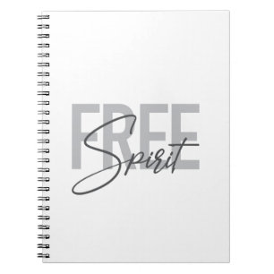 Cuaderno Tipografía moderna, simple, fresca de espíritu lib