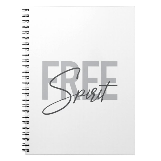 Cuaderno Tipografía moderna, simple, fresca de espíritu lib (Frente)