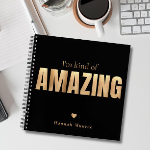 Cuaderno Tipografía Motivacional Divertida y Elegante Moder