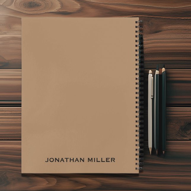 Cuaderno Tipografía negra personalizada Tan de mano izquier (Subido por el creador)