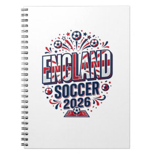 Cuaderno Tipografía Negrita de Fútbol de Inglaterra 2026 Pa