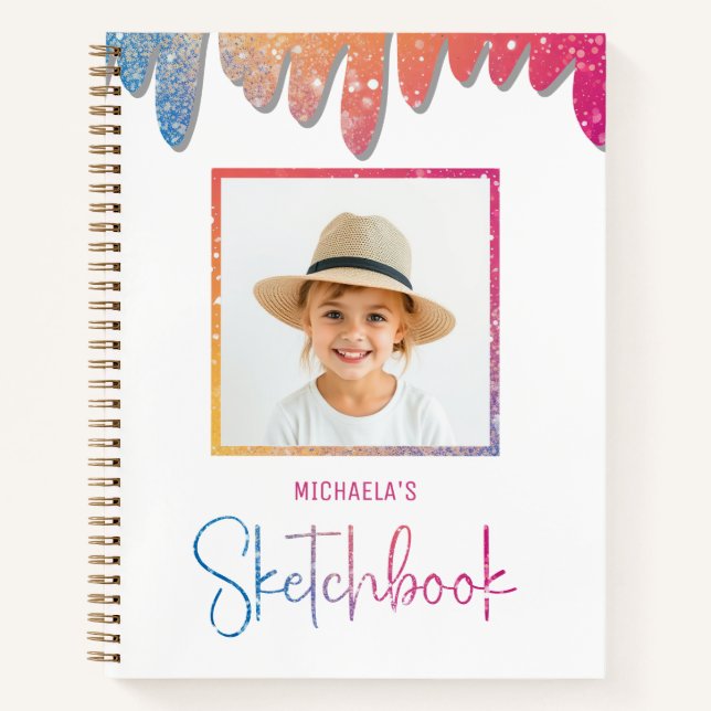 Cuaderno Tipografía para niños con fotografía de Sketchbook (Anverso)