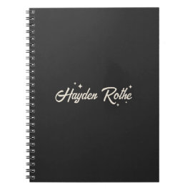 Cuaderno Tipografía retro Stars Black