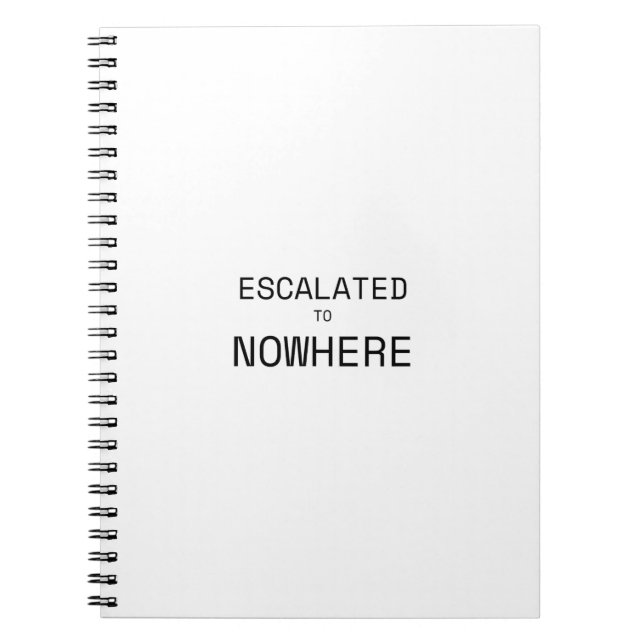 Cuaderno Tipografía Sarcástica Escalada a Ninguna Parte (Frente)