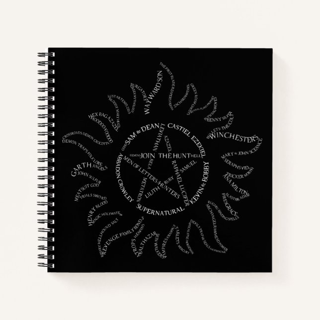 Cuaderno Tipografía supernatural Pentagram (Anverso)