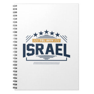 Cuaderno Tipografía urbana moderna de Tel Aviv Israel Diseñ