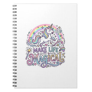 Cuaderno Tipografía Vectorial Premium Unicornio Hace la Vid