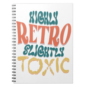 Cuaderno Tipografía Vintage Altamente Retro y Ligeramente T