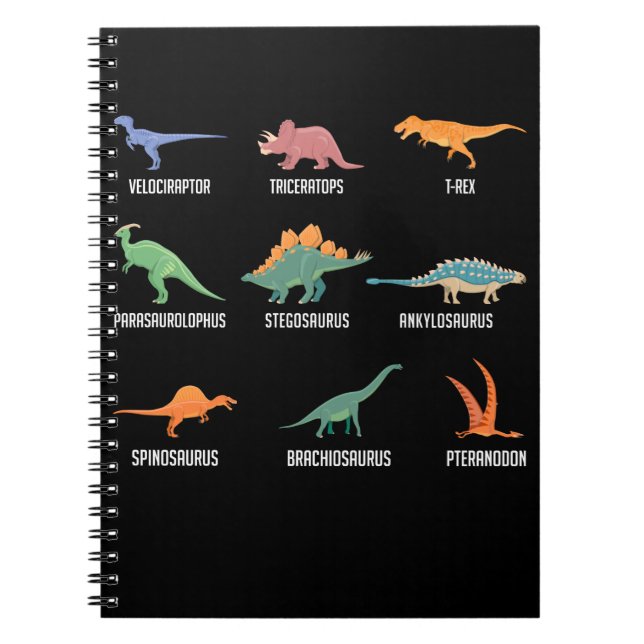 Cuaderno Tipos de dinosaurios Spinosaurus Trex (Frente)