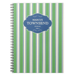 Cuaderno Tira verde azul personalizada