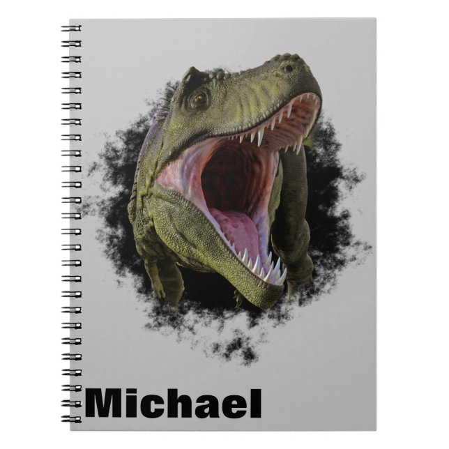 Cuaderno Tirannosaurus Hole Personalizado Dinosaurio (Frente)