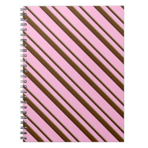 Cuaderno Tiras de caña de caramelo, rosa de menta y chocola