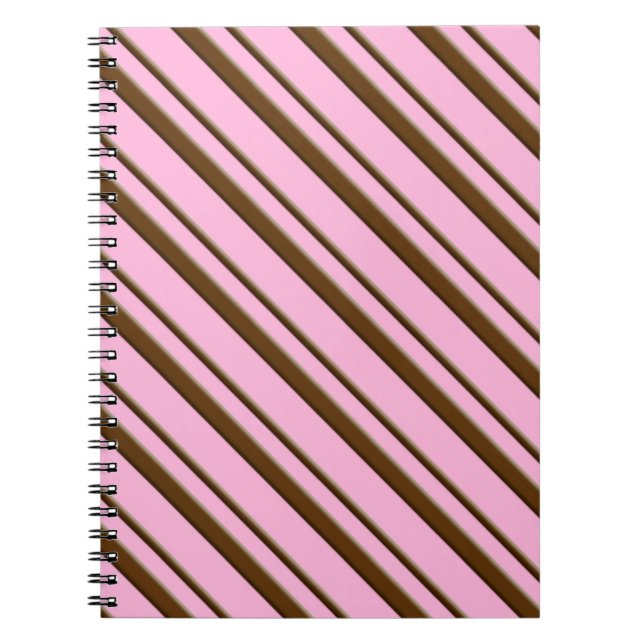 Cuaderno Tiras de caña de caramelo, rosa de menta y chocola (Frente)