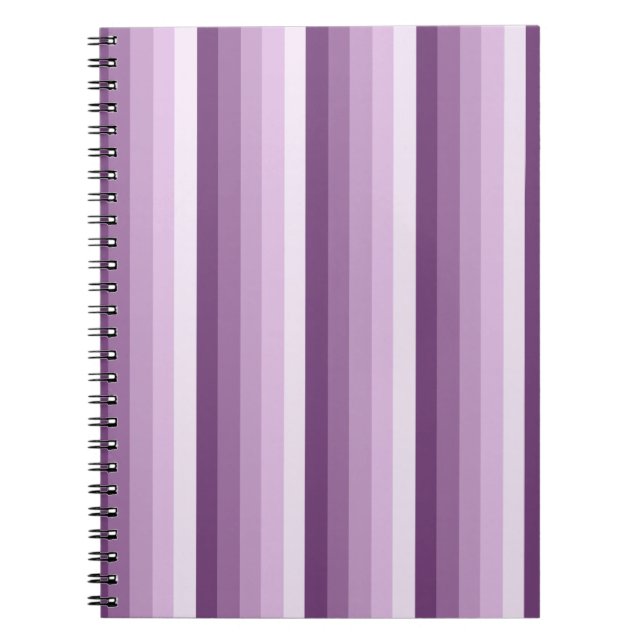 Cuaderno Tiras de sombra púrpura de ciruela (Frente)
