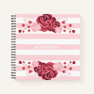 Cuaderno Tiras florales Rosas