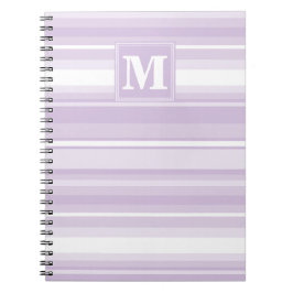 Cuaderno Tiras moradas monogramo