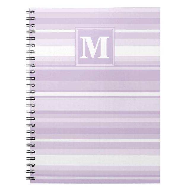Cuaderno Tiras moradas monogramo (Frente)