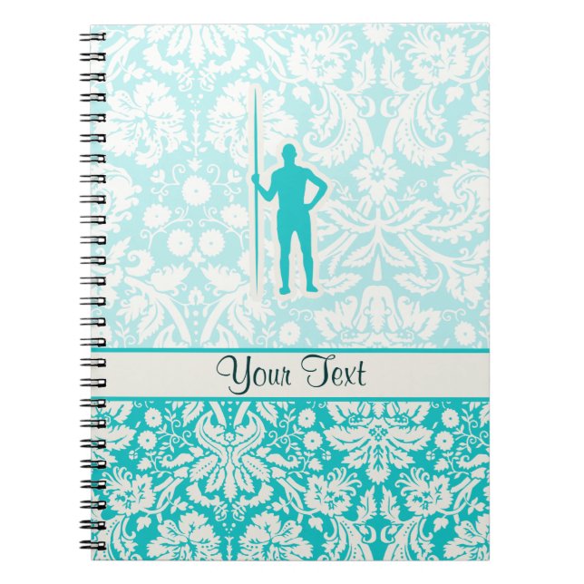 Cuaderno Tiro de jabalina verde azulado (Frente)