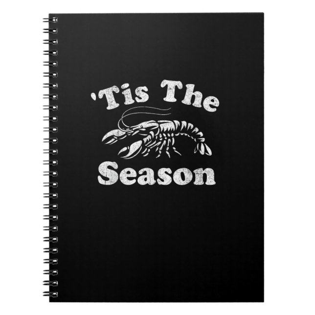 Cuaderno Tis The Season Funny Crawfish Boil Mardi Gras Caju (Frente)