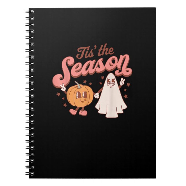 Cuaderno Tis The Season Pumpkin Boo 60s 70s Halloween Costu (Frente)